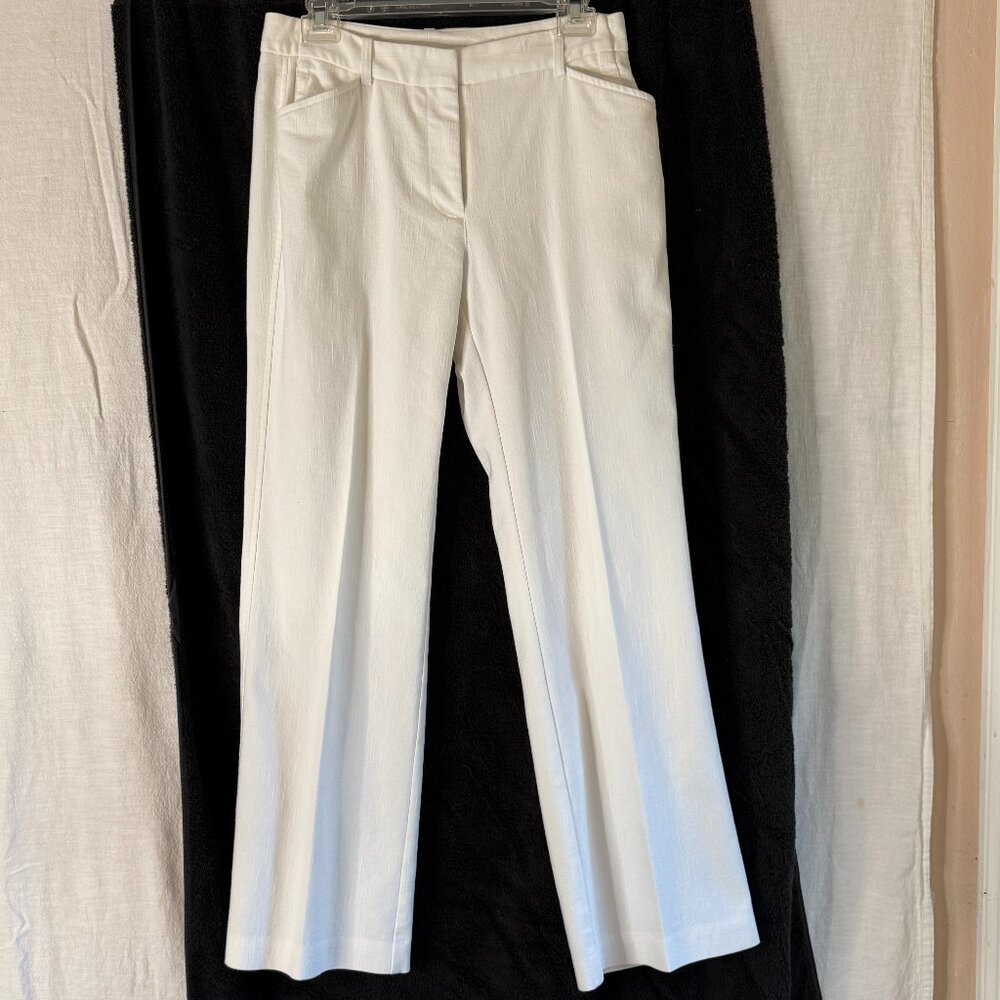 Worthington Modern Fit White Dress Pants Women's Size 8 (Altered Waist)